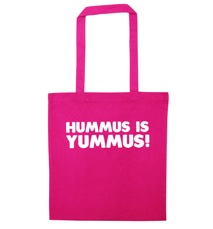 Hummus is Yummus  pink tote bag