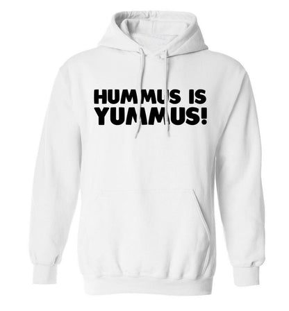 Hummus is Yummus  adults unisex white hoodie 2XL