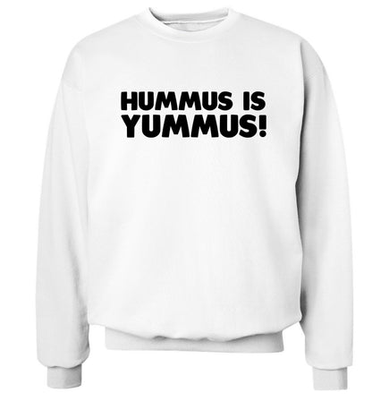 Hummus is Yummus  Adult's unisex white Sweater 2XL