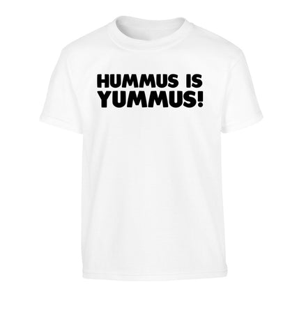 Hummus is Yummus  Children's white Tshirt 12-14 Years