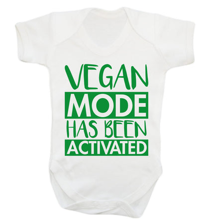 Vegan mode activated Baby Vest white 18-24 months