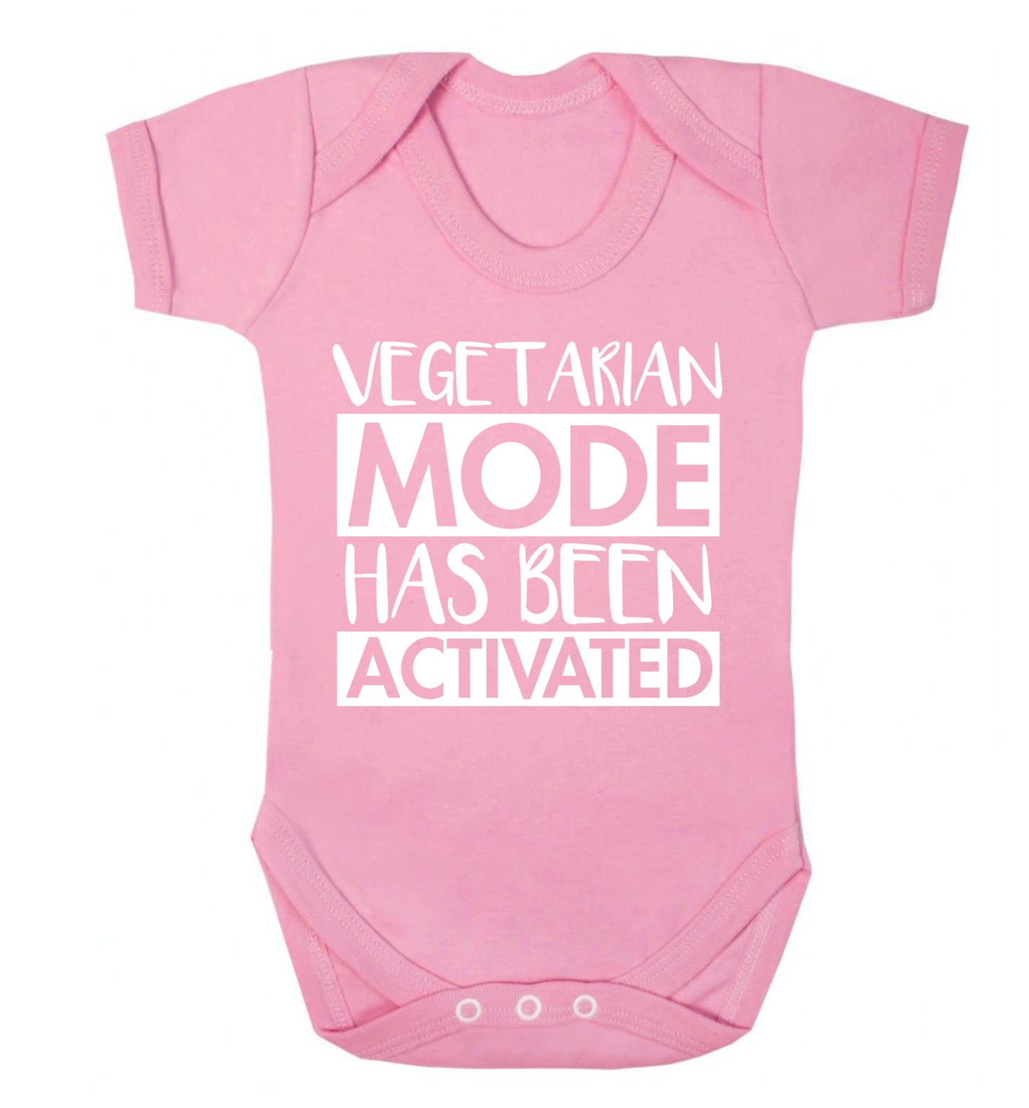 Vegetarian mode activated Baby Vest pale pink 18-24 months