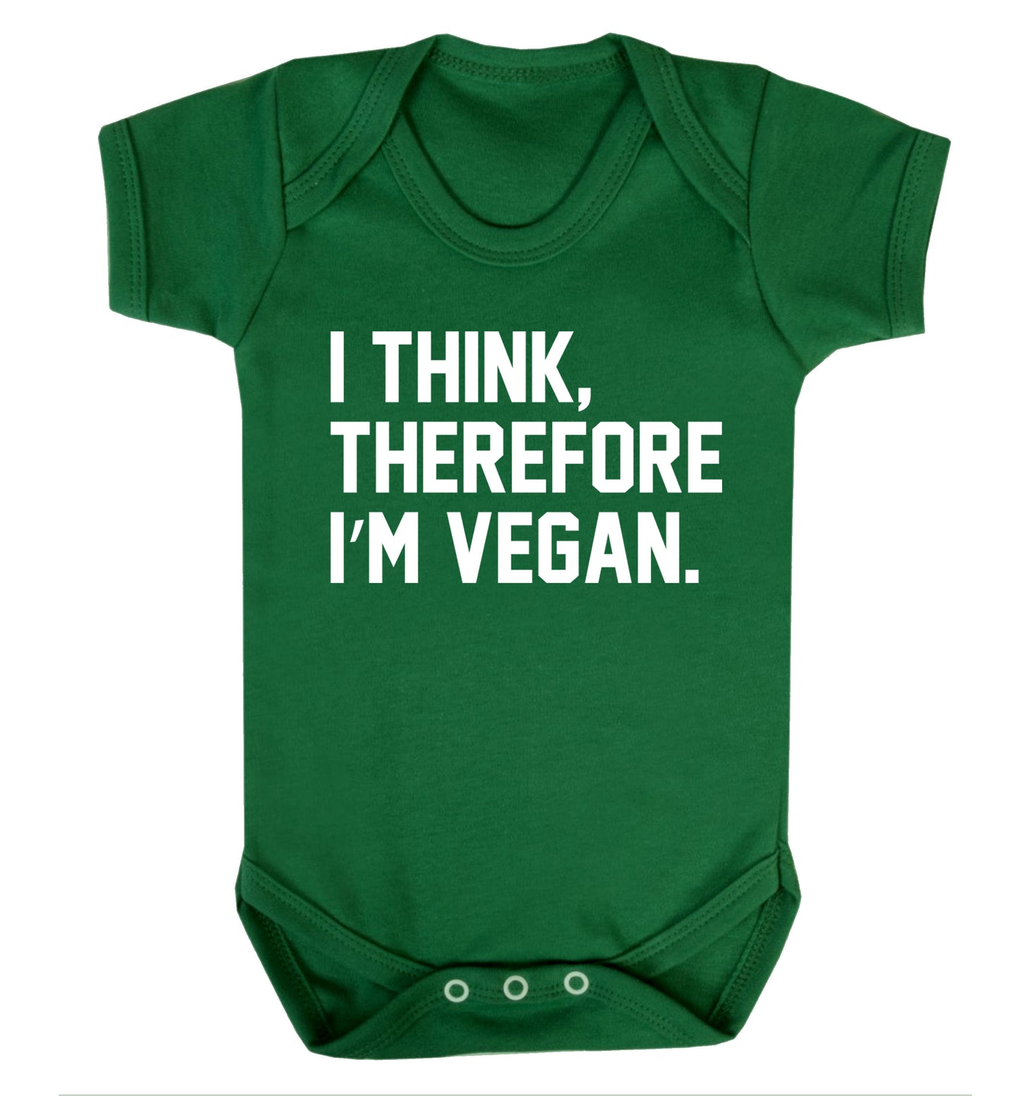 I think therefore I'm vegan Baby Vest green 18-24 months