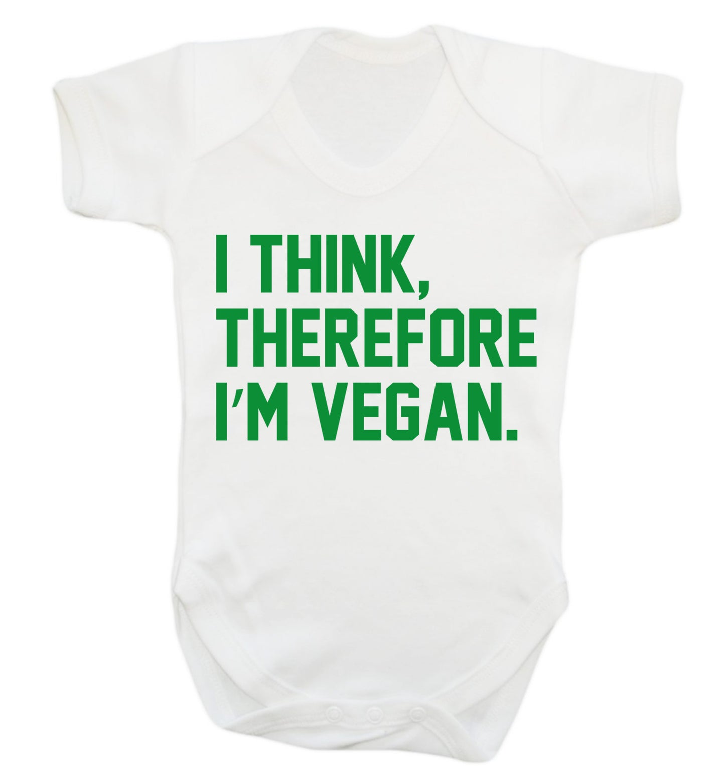 I think therefore I'm vegan Baby Vest white 18-24 months