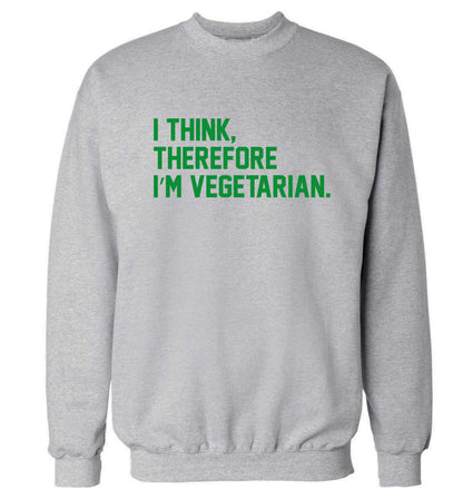 I think therefore I'm vegetarian Adult's unisex grey Sweater 2XL