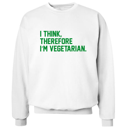 I think therefore I'm vegetarian Adult's unisex white Sweater 2XL