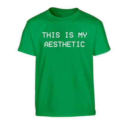 This is my aesthetic Children's green Tshirt 12-14 Years
