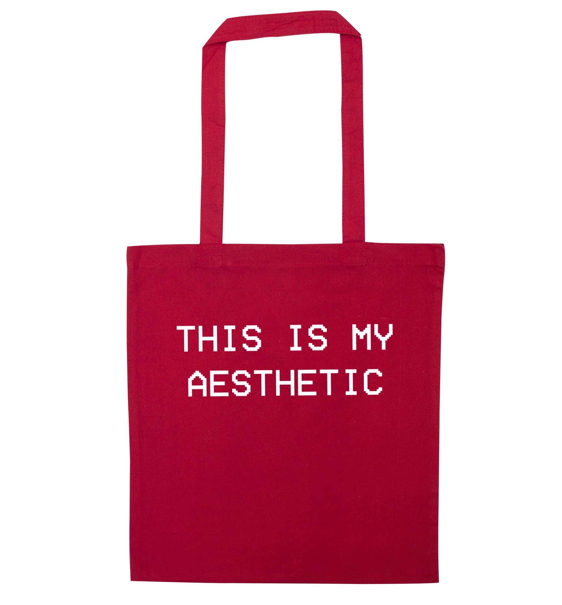 This is my aesthetic red tote bag