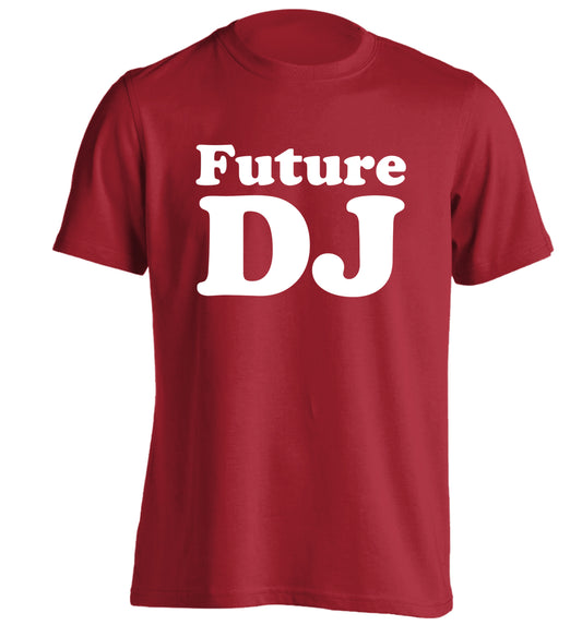 Future DJ adults unisex red Tshirt 2XL