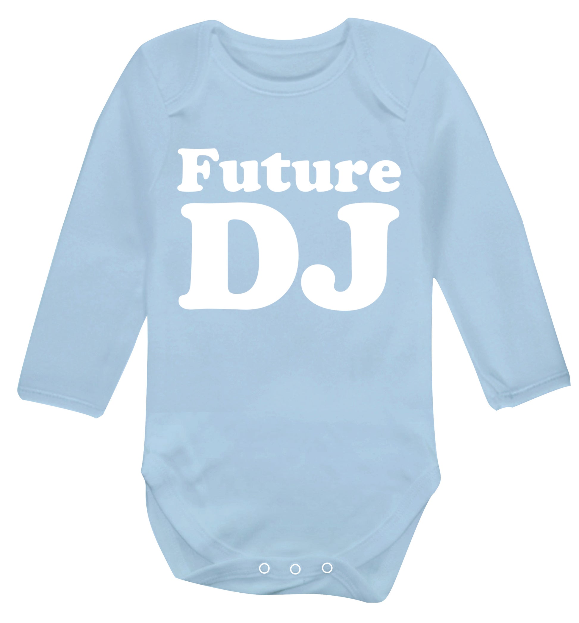 Future DJ Baby Vest long sleeved pale blue 6-12 months