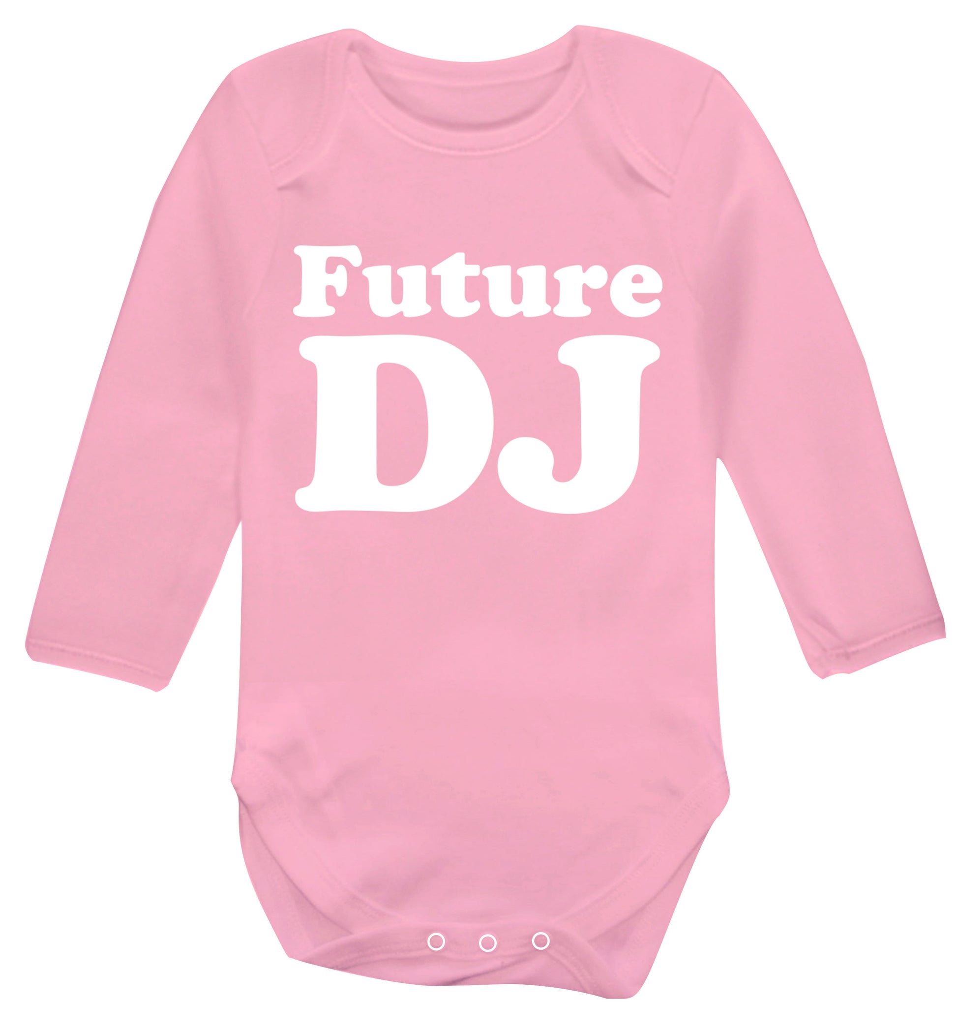 Future DJ Baby Vest long sleeved pale pink 6-12 months