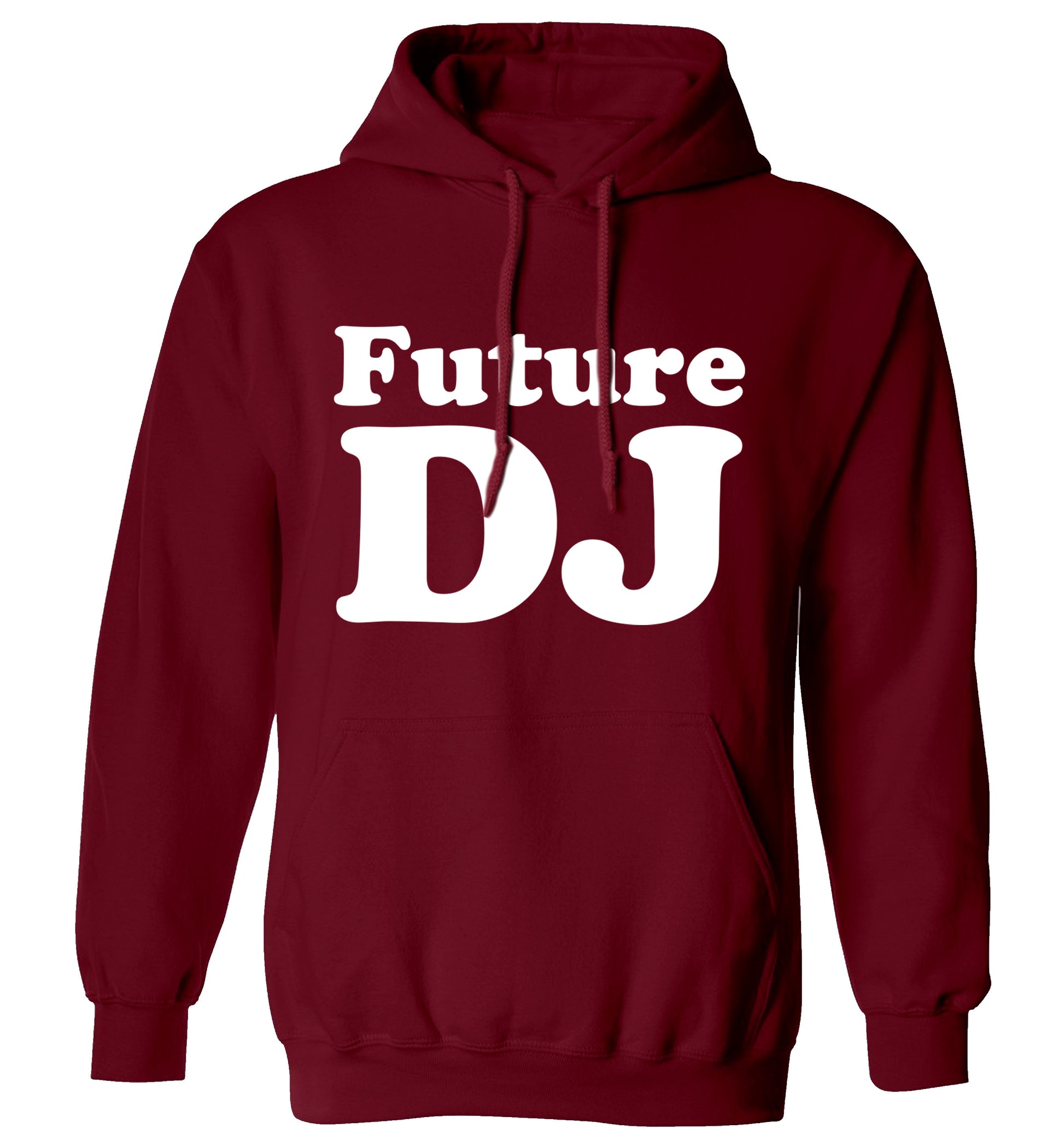 Future DJ adults unisex maroon hoodie 2XL