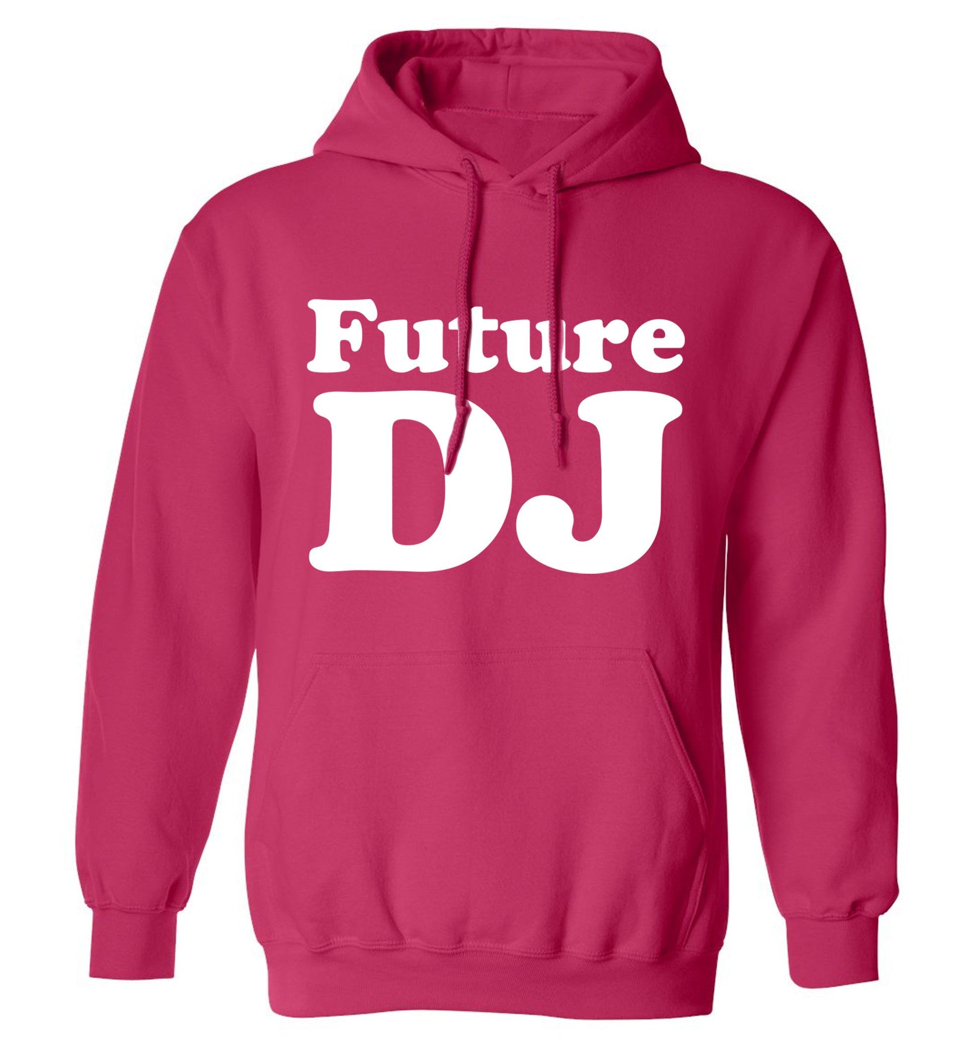 Future DJ adults unisex pink hoodie 2XL