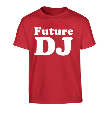 Future DJ Children's red Tshirt 12-14 Years
