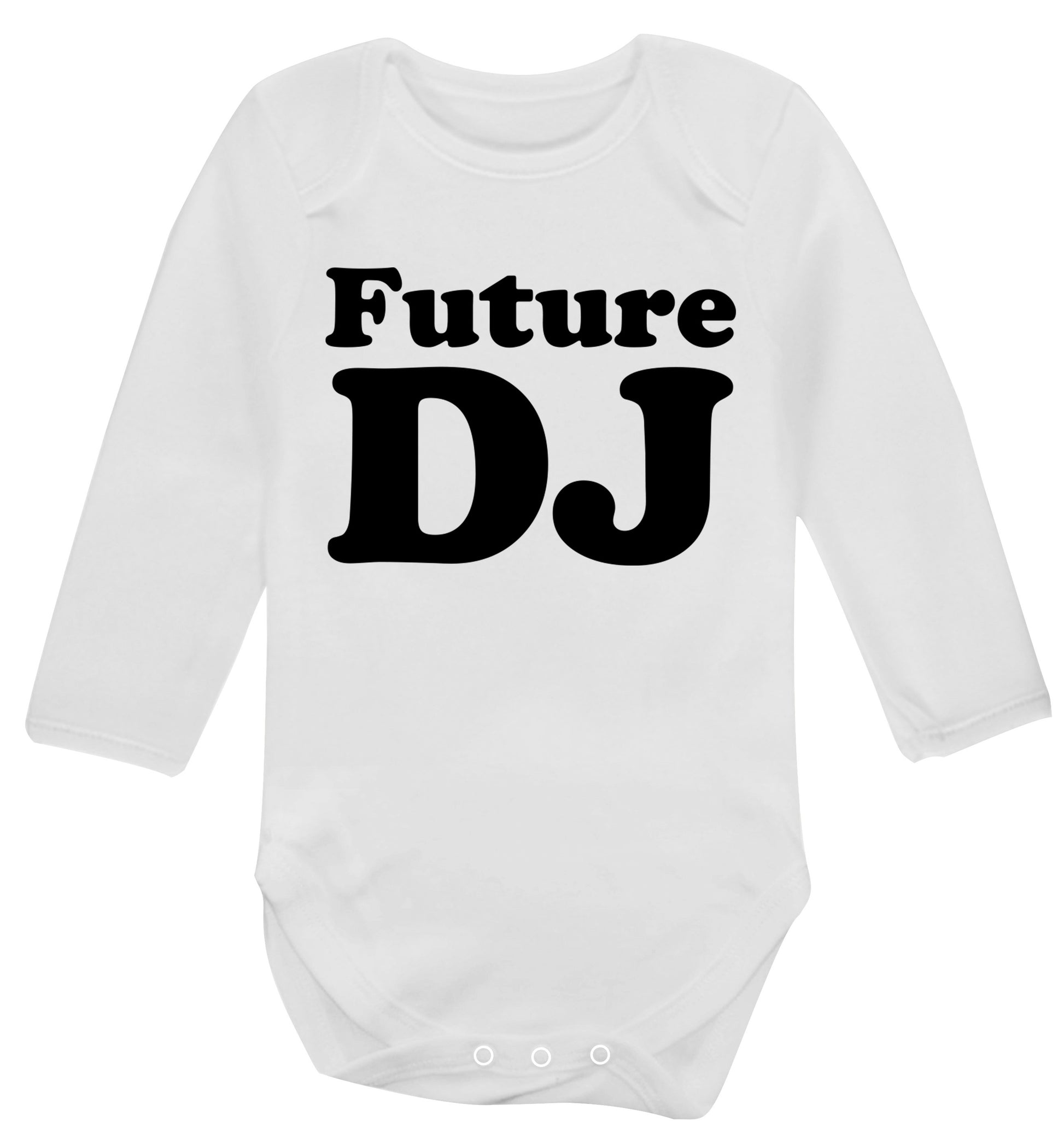 Future DJ Baby Vest long sleeved white 6-12 months