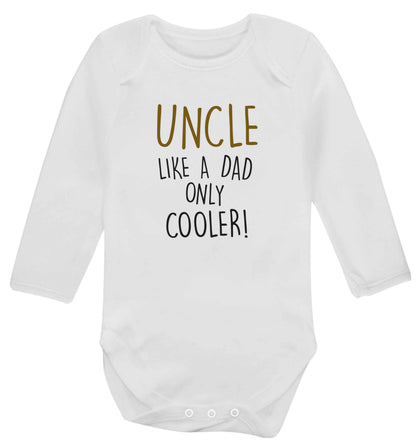 Uncle like a dad only cooler baby vest long sleeved white 6-12 months