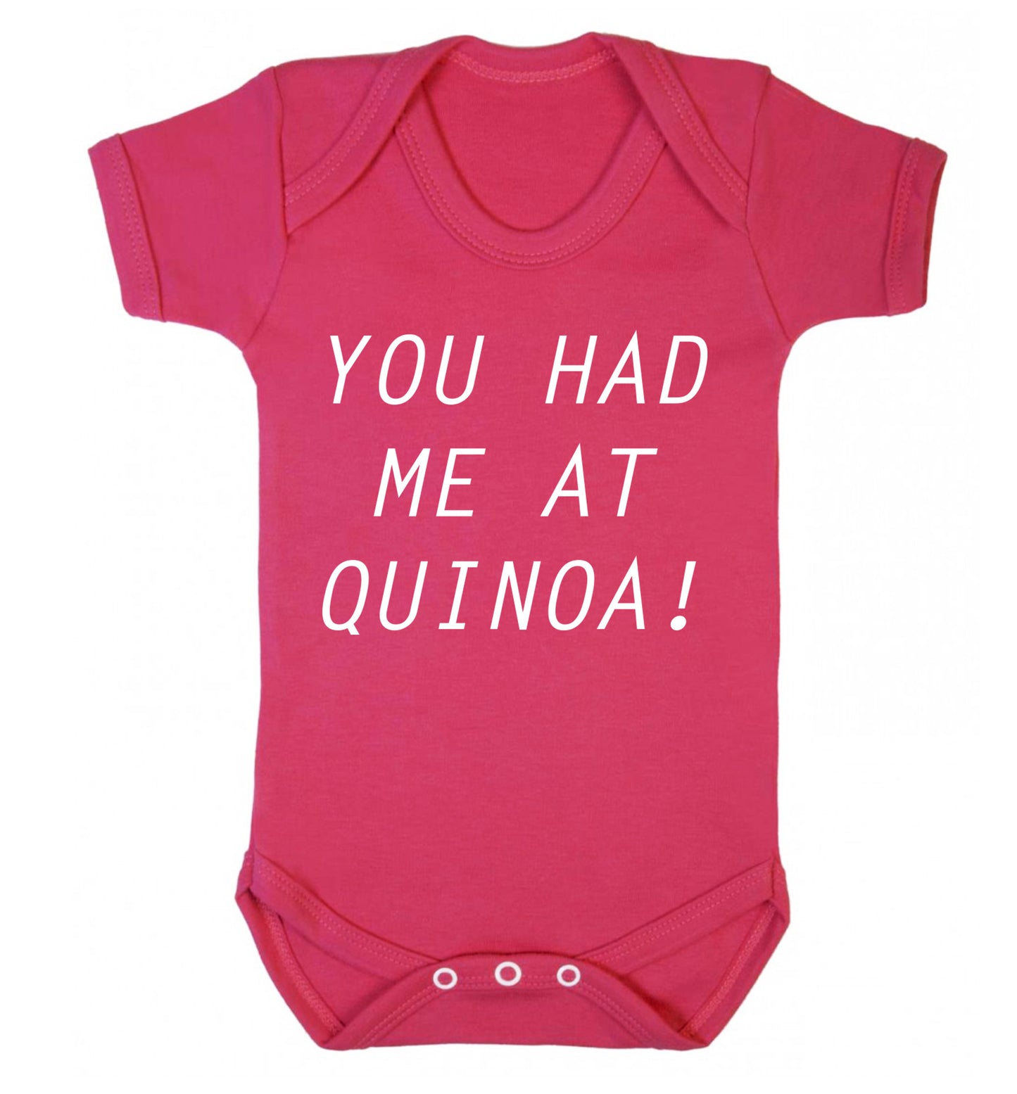 You had me at quinoa Baby Vest dark pink 18-24 months