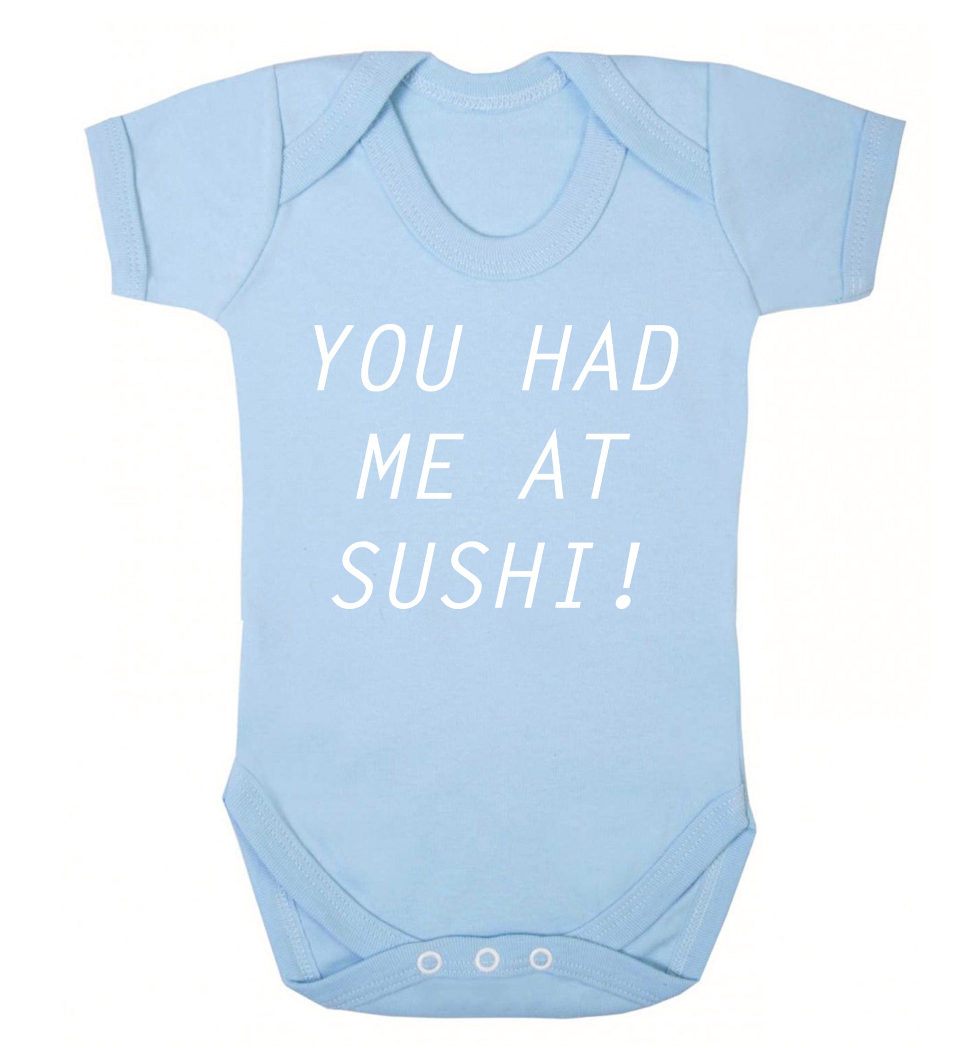You had me at sushi Baby Vest pale blue 18-24 months