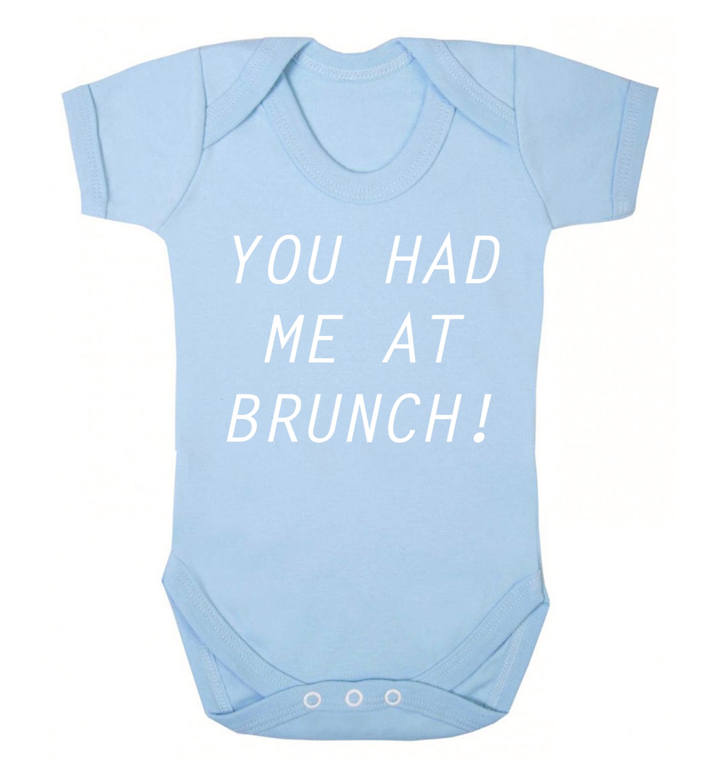 You had me at brunch Baby Vest pale blue 18-24 months