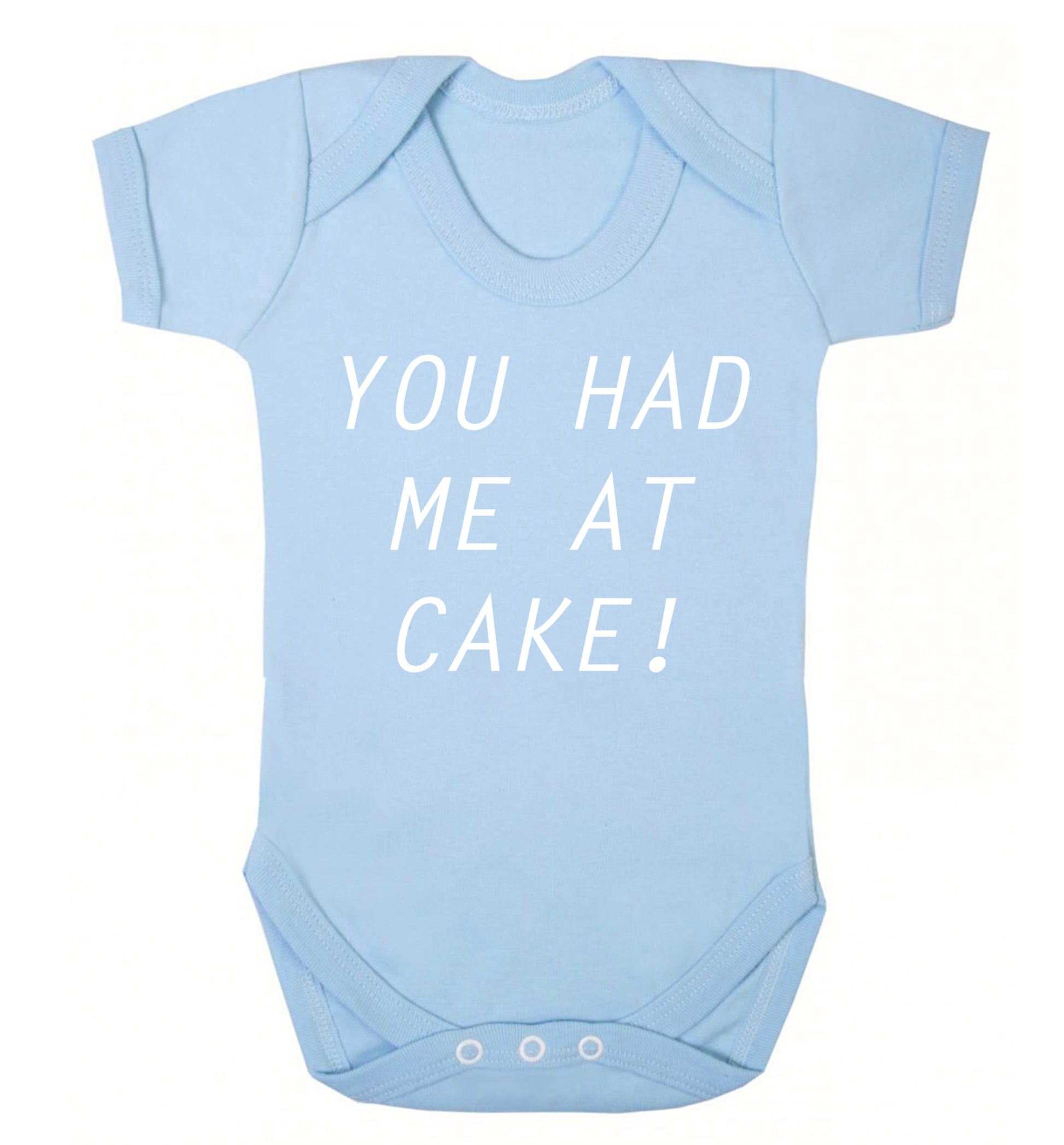 You had me at cake Baby Vest pale blue 18-24 months