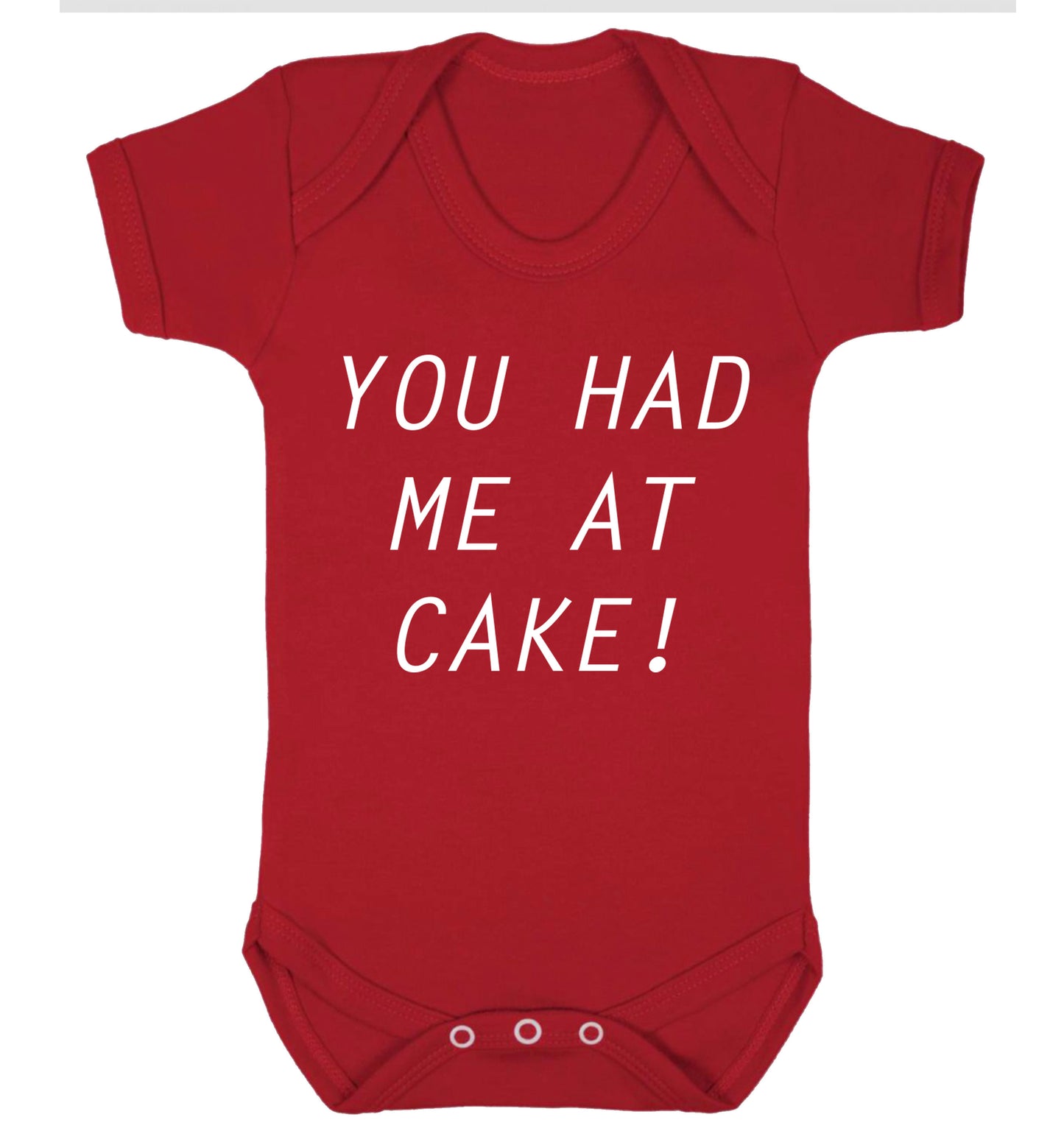You had me at cake Baby Vest red 18-24 months