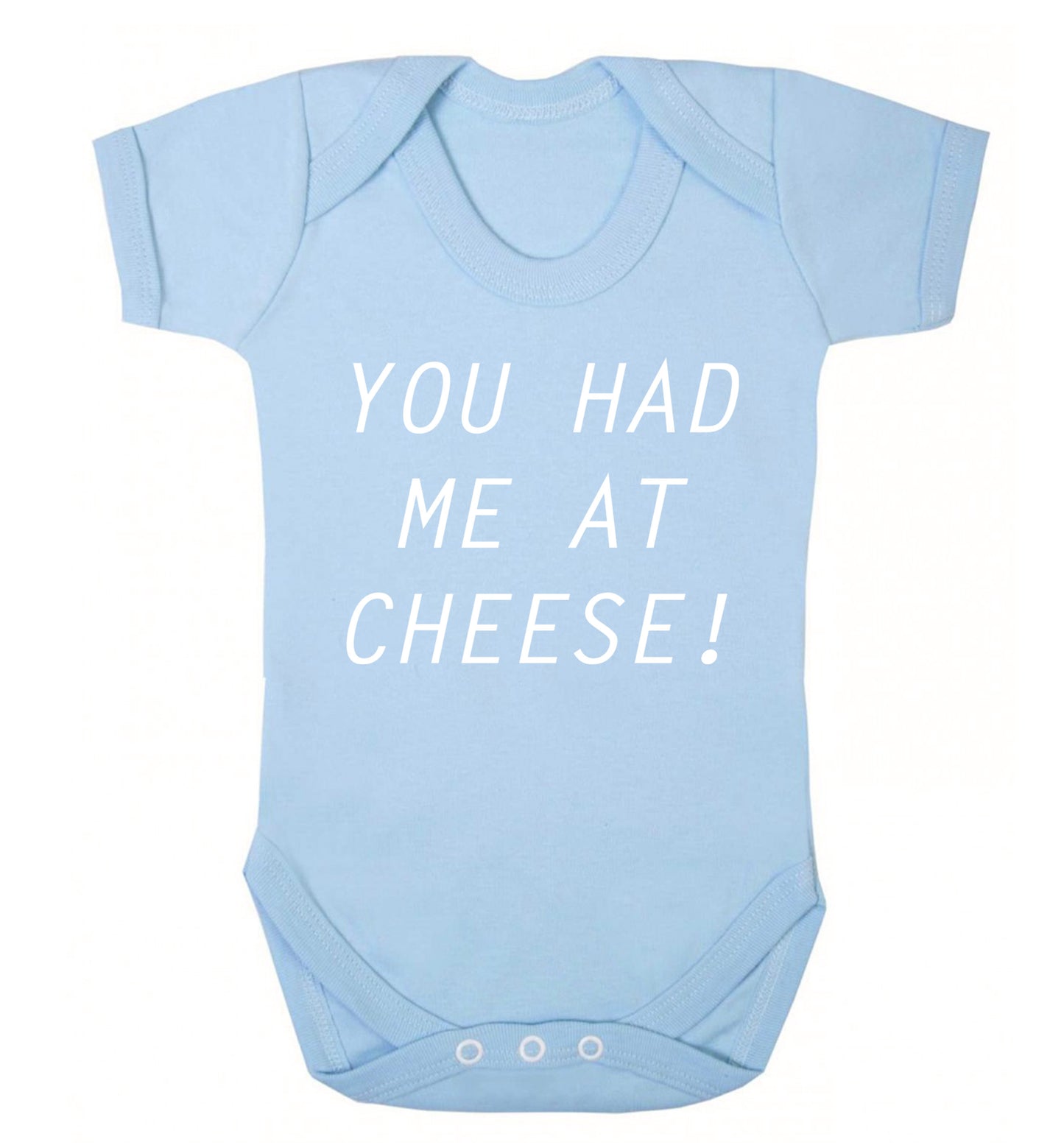 You had me at cheese Baby Vest pale blue 18-24 months
