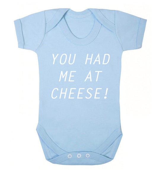 You had me at cheese Baby Vest pale blue 18-24 months