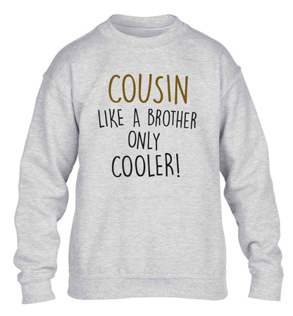 Cousin like a brother only cooler children's grey sweater 12-13 Years