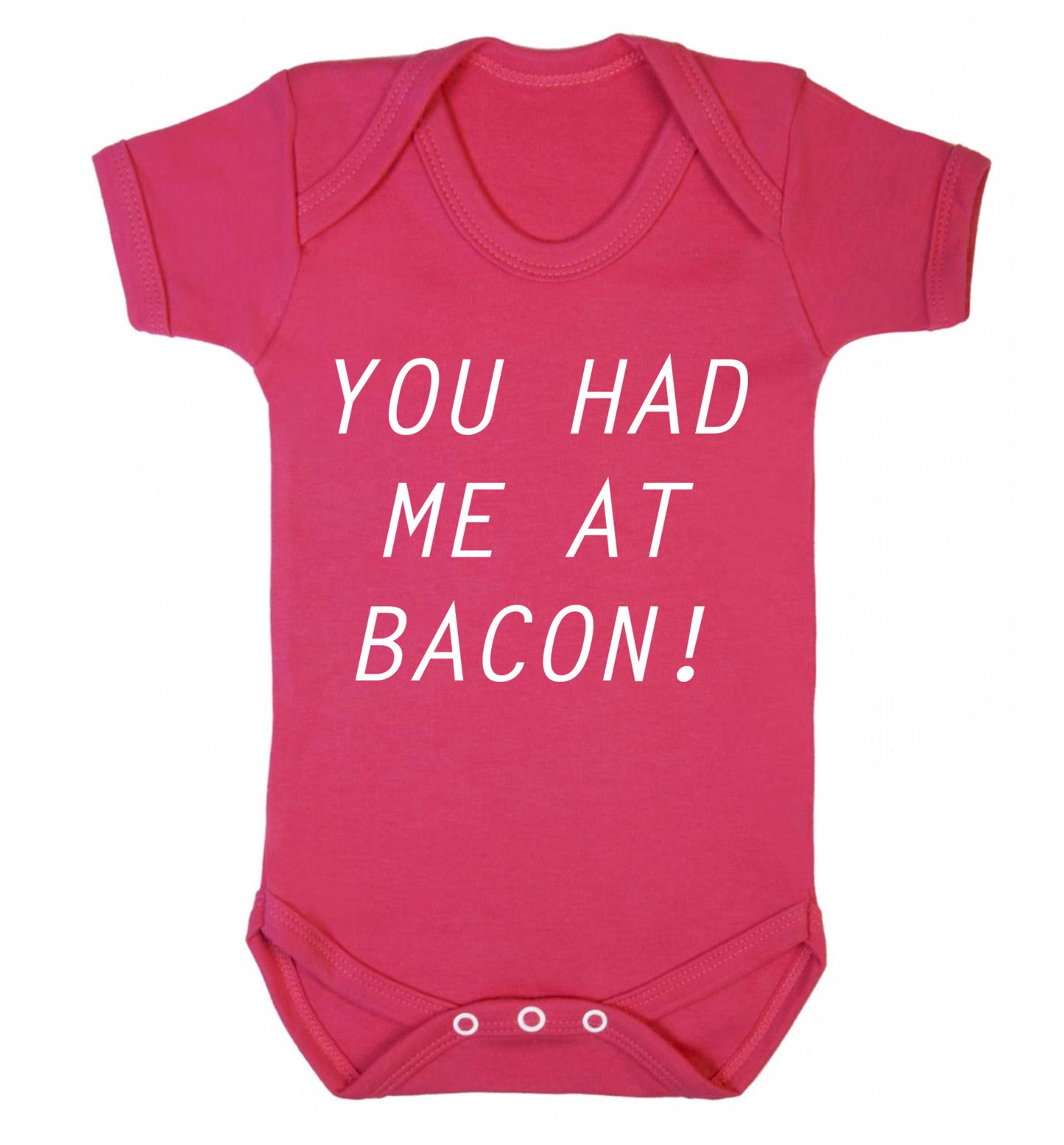 You had me at bacon Baby Vest dark pink 18-24 months