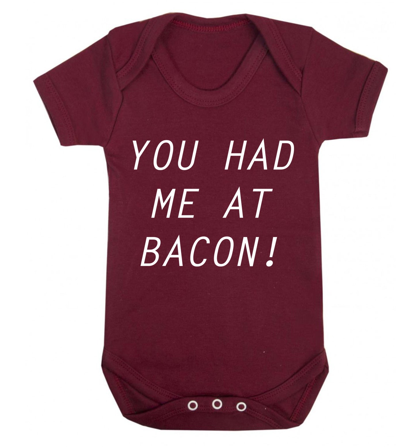 You had me at bacon Baby Vest maroon 18-24 months