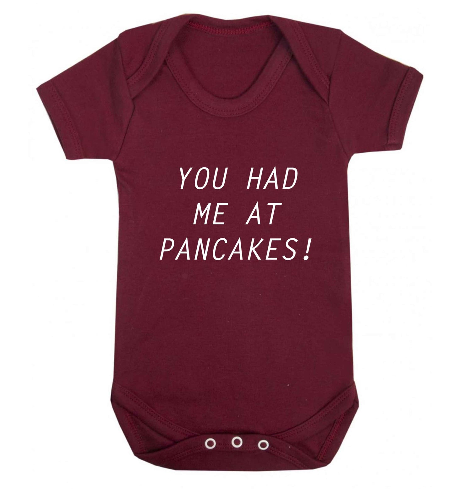 You had me at pancakes baby vest maroon 18-24 months