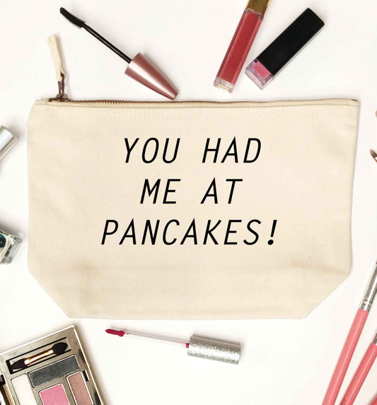 You had me at pancakes natural makeup bag