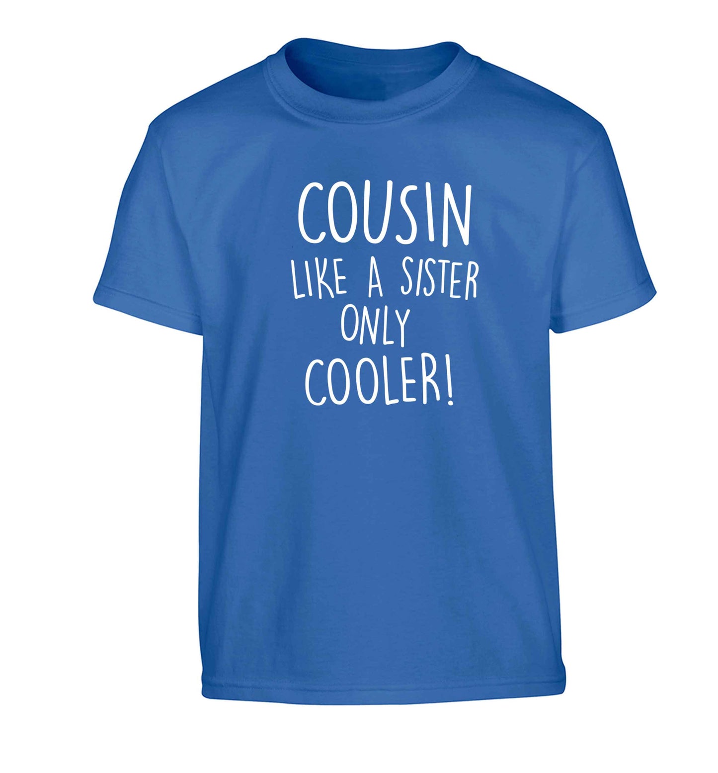Cousin like a sister only cooler Children's blue Tshirt 12-13 Years