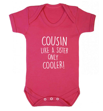 Cousin like a sister only cooler baby vest dark pink 18-24 months