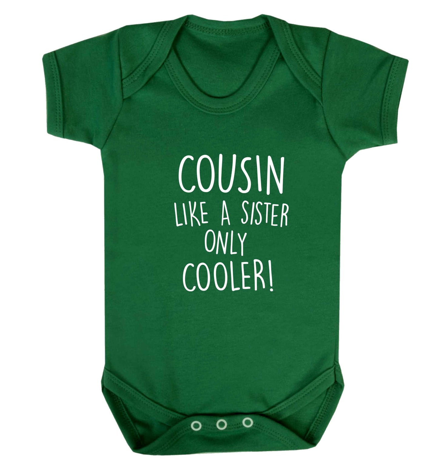 Cousin like a sister only cooler baby vest green 18-24 months