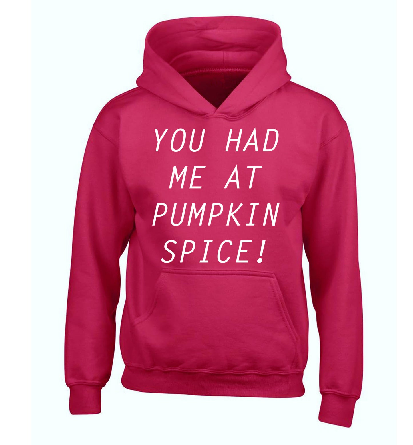 You had me at pumpkin spice children's pink hoodie 12-14 Years