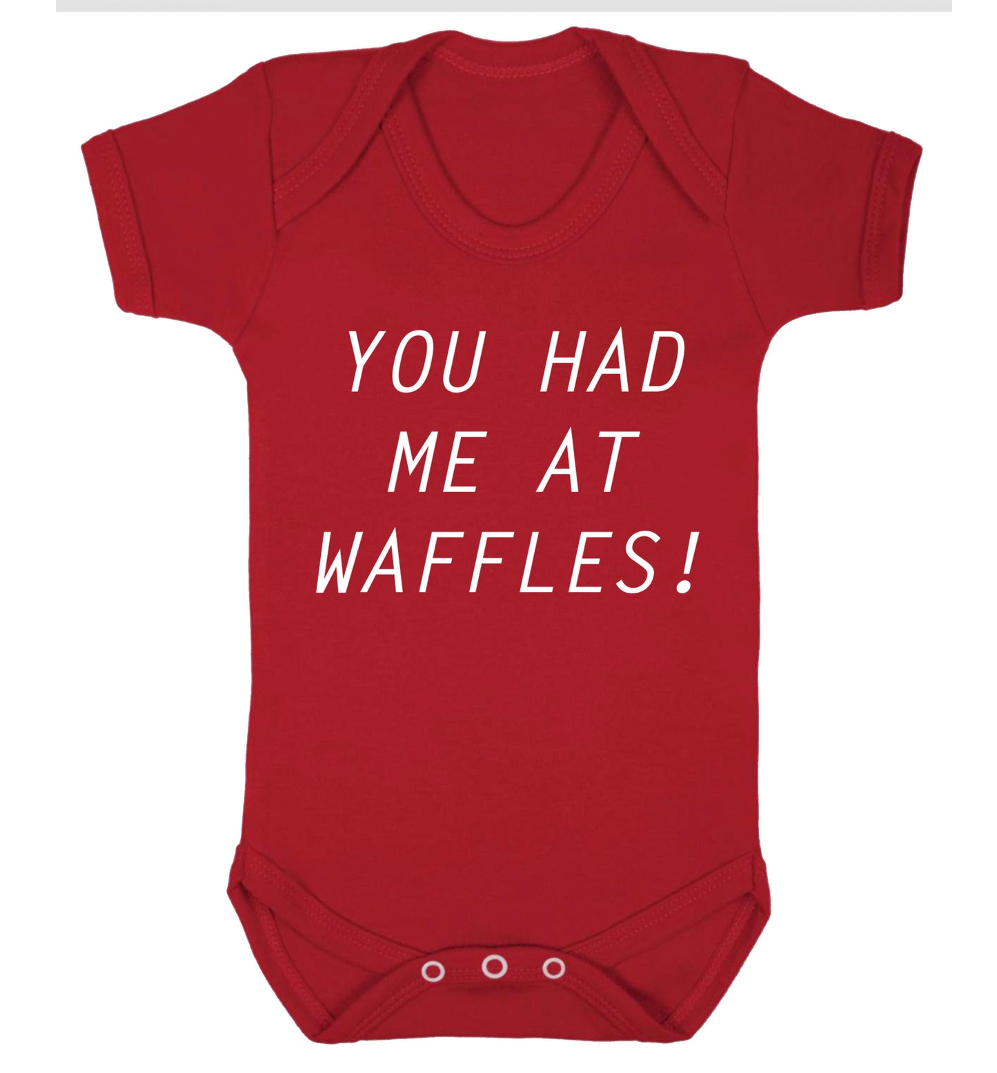 You had me at waffles Baby Vest red 18-24 months