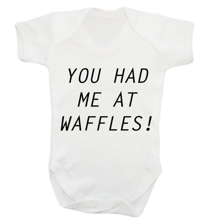 You had me at waffles Baby Vest white 18-24 months
