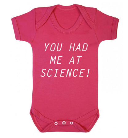 You had me at science Baby Vest dark pink 18-24 months