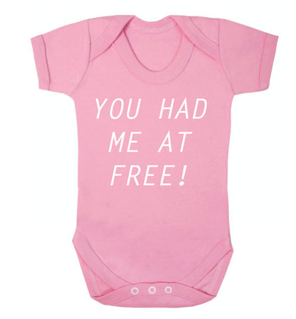 You had me at free Baby Vest pale pink 18-24 months