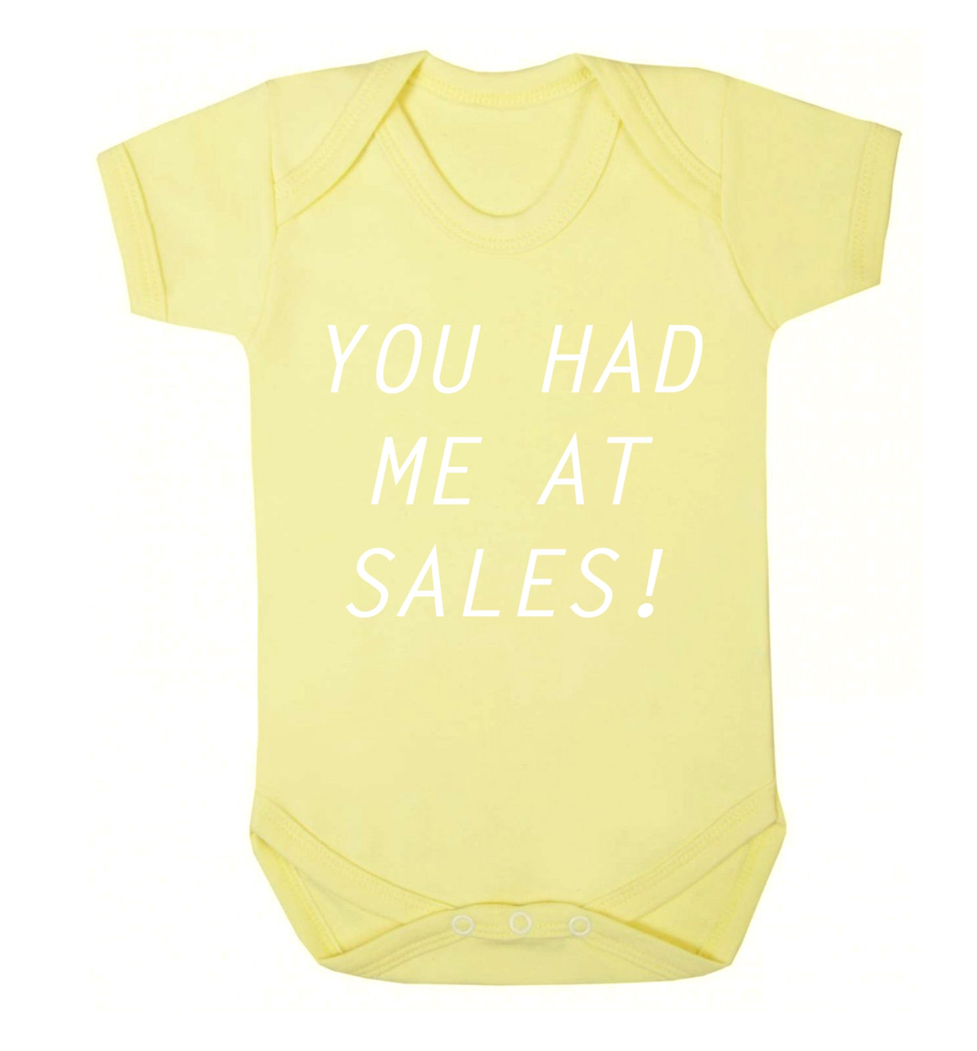 You had me at sales Baby Vest pale yellow 18-24 months