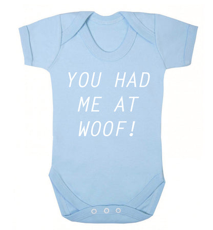 You had me at woof Baby Vest pale blue 18-24 months