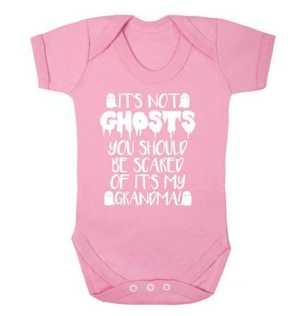 It's not ghosts you should be scared of it's my grandma! Baby Vest pale pink 18-24 months