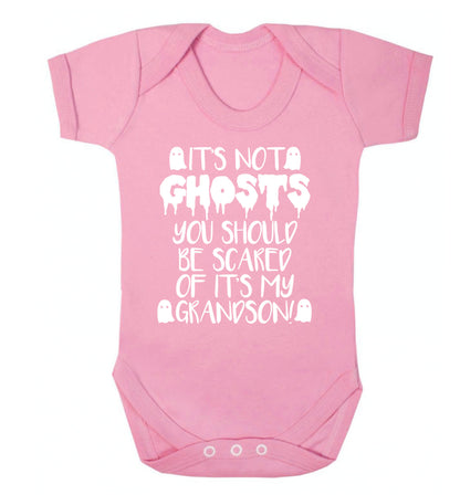 It's not ghosts you should be scared of it's my grandson! Baby Vest pale pink 18-24 months