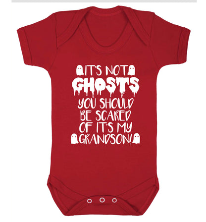 It's not ghosts you should be scared of it's my grandson! Baby Vest red 18-24 months