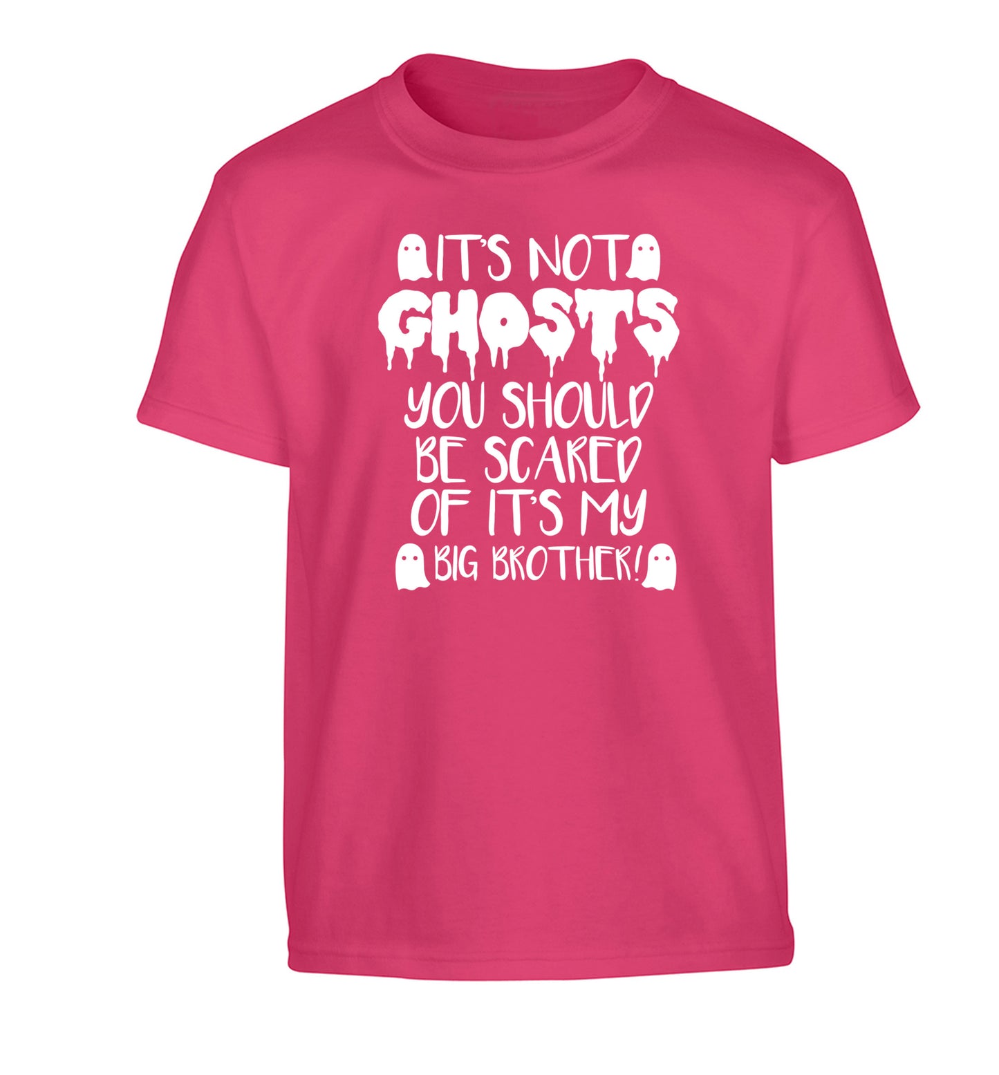 It's not ghosts you should be scared of it's my big sister! Children's pink Tshirt 12-14 Years