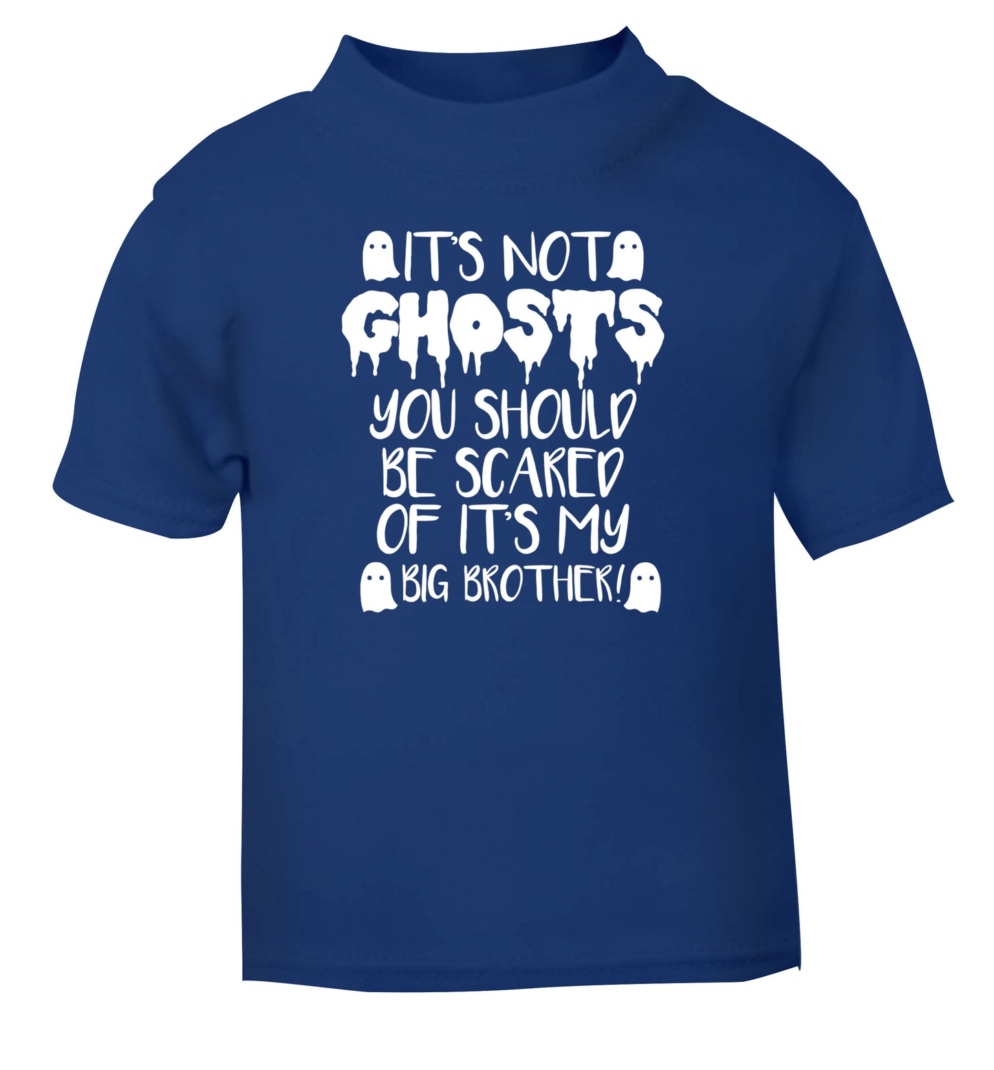It's not ghosts you should be scared of it's my big sister! blue Baby Toddler Tshirt 2 Years