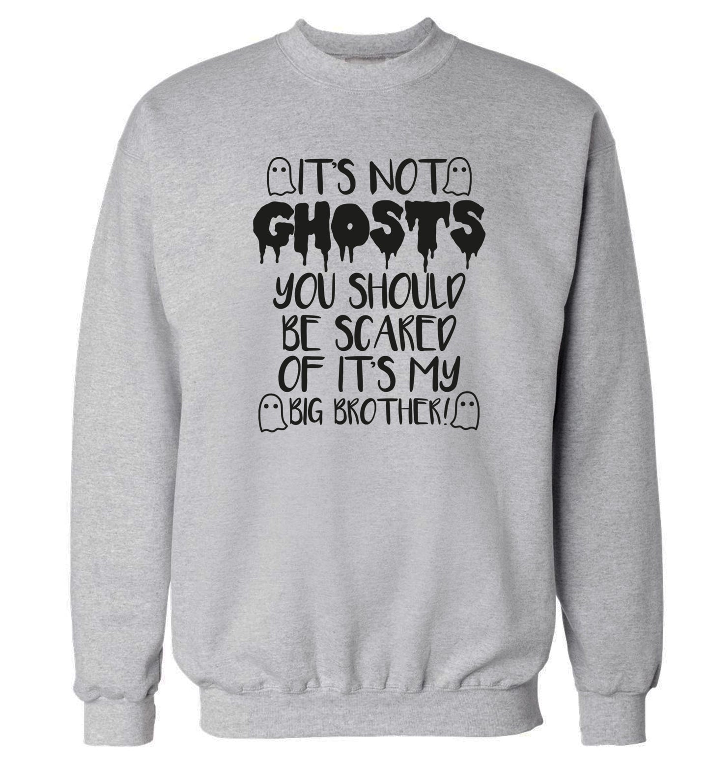 It's not ghosts you should be scared of it's my big sister! Adult's unisex grey Sweater 2XL