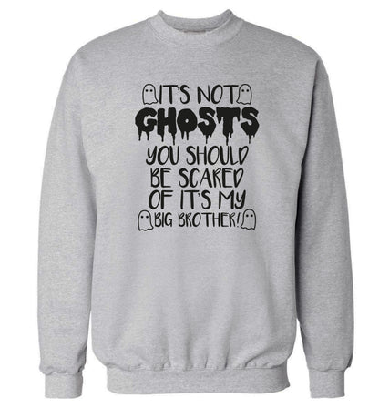 It's not ghosts you should be scared of it's my big sister! Adult's unisex grey Sweater 2XL