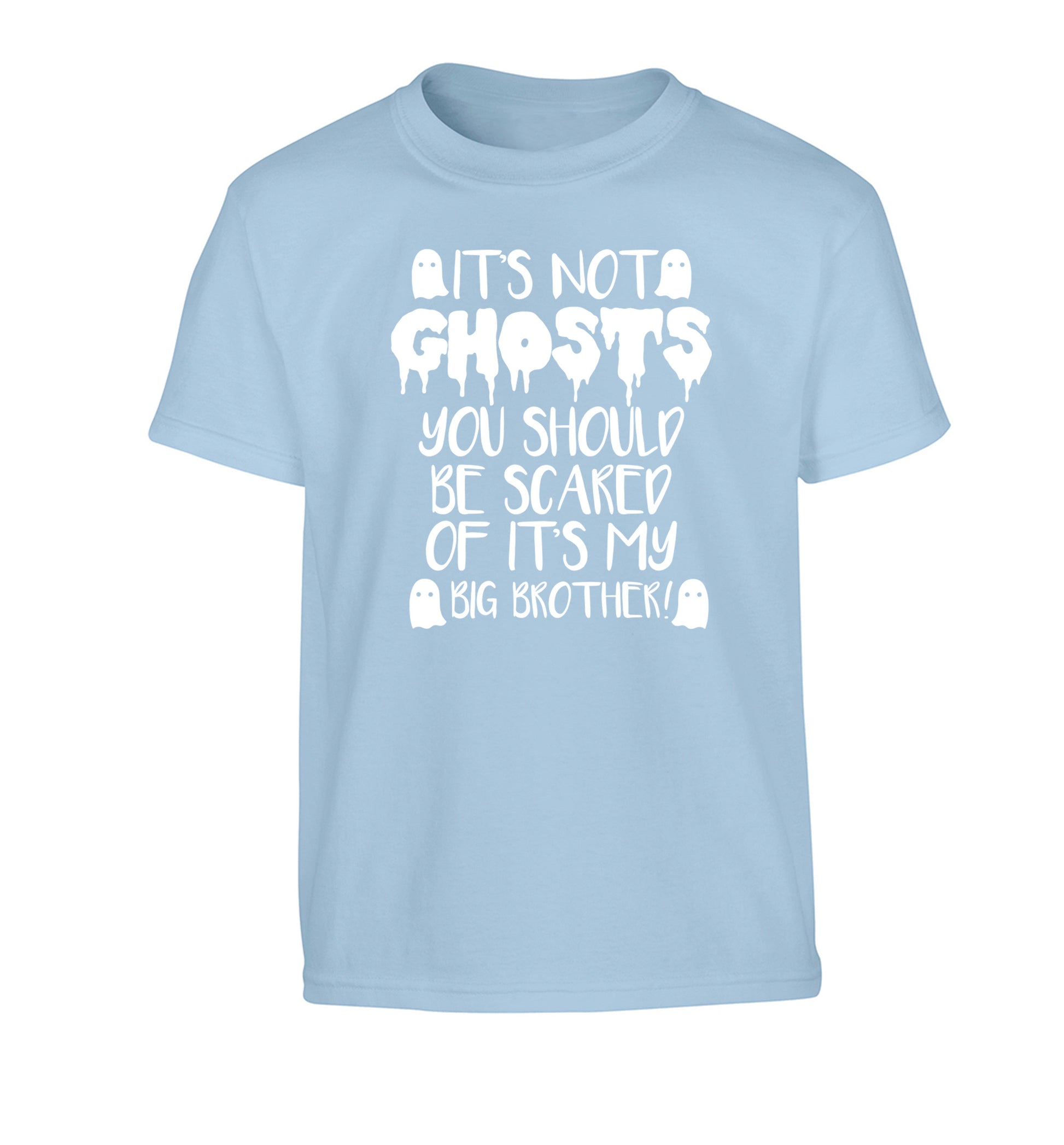 It's not ghosts you should be scared of it's my big sister! Children's light blue Tshirt 12-14 Years